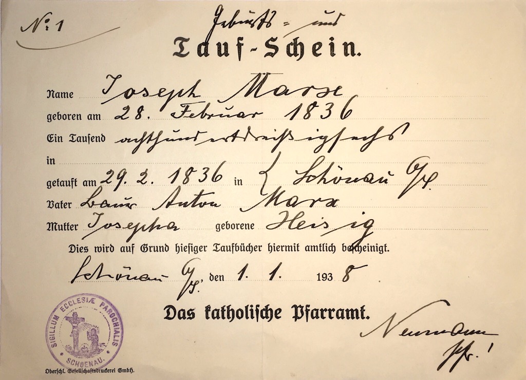 Geburtsurkunden